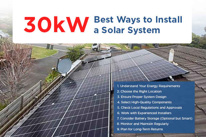 Best Ways to Install a 30kW Solar System in Australia